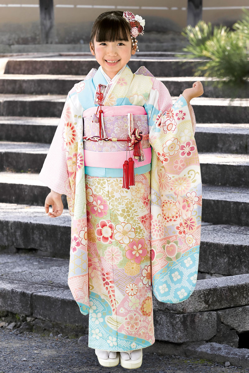 七歳お祝い着レンタル　JP739（身長110～125cmの方用）