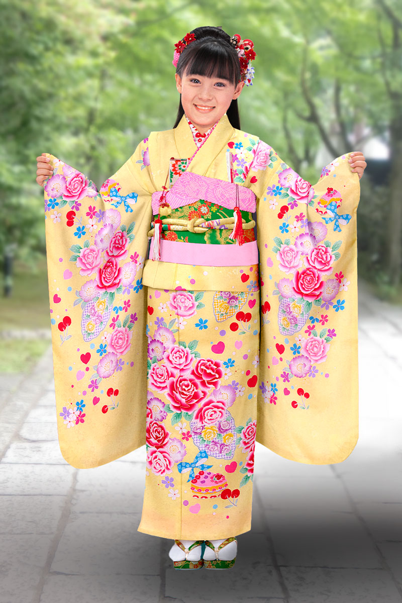 16点 ファッション 七五三 晴れ着の丸昌 7歳 着物フルセット
