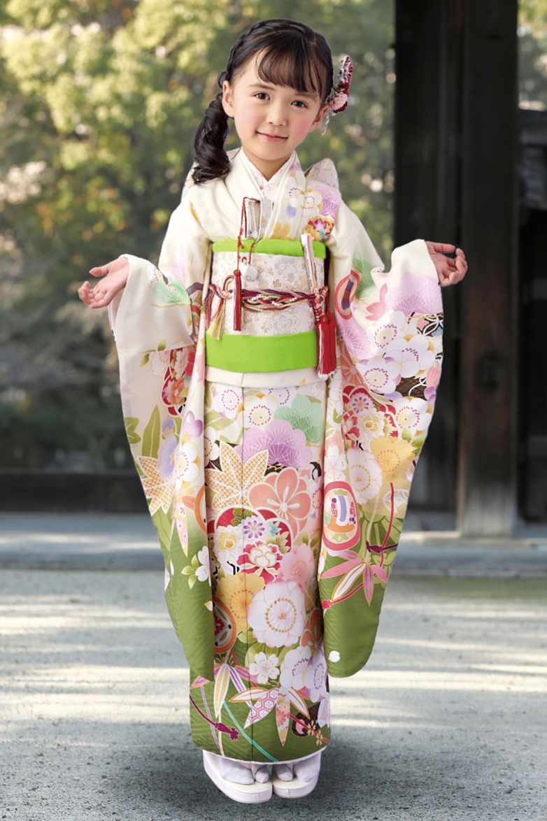 七五三 晴れ着の丸昌 7歳 着物フルセット