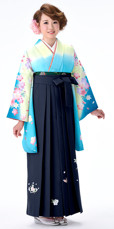 【ネット注文限定10%OFF価格】卒業袴セットSJ160A2着物現品829-04&女袴373_255_A2（身長160cm前後・9-13号）