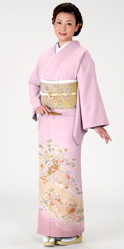留袖 身長151-166cm 五つ紋 t-056 色留袖 身長153-168cm 三つ紋 it-