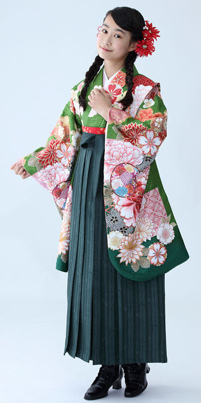 ジュニア卒業袴レンタル15_肩上げAS_袴丈2尺2寸（身長147cm～150cm