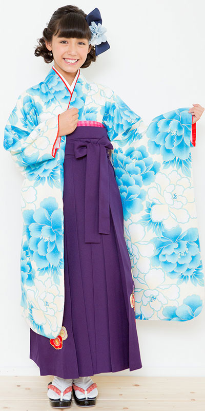 ジュニア卒業袴レンタル64_肩上げA0_袴丈2尺3寸（身長147cm～150cm草履丈対応）