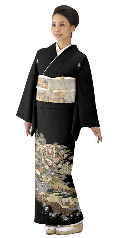 黒留袖 マッシュ 大彦製黒留袖NO-501色留袖・黒留袖も、おしゃれスタイルで楽しむ